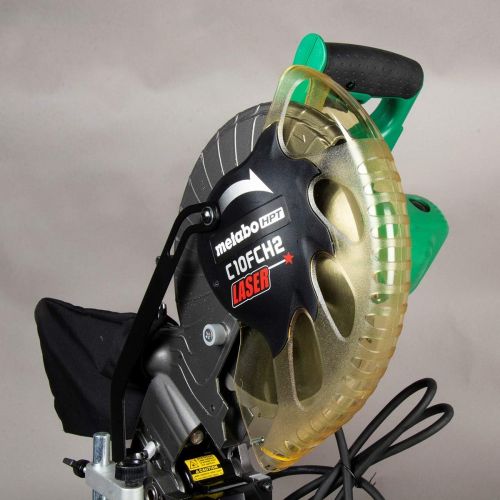  Metabo HPT 10-Inch Compound Miter Saw | Laser Marker | 15-Amp Motor | Single Bevel | (C10FCH2S)