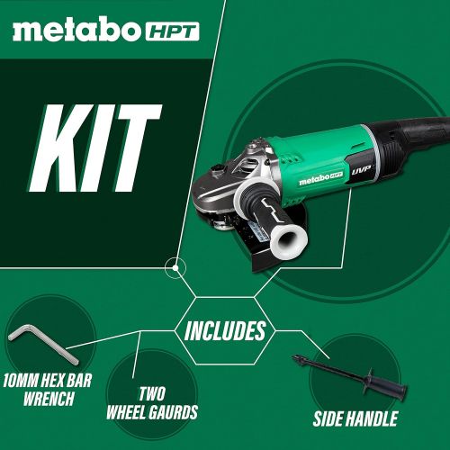  Metabo HPT Angle Grinder | 7-Inch & 9-Inch | Includes Two Tool-less Wheel Guards | 15-Amp Split Core Motor | User Vibration Protection | G23SCY2