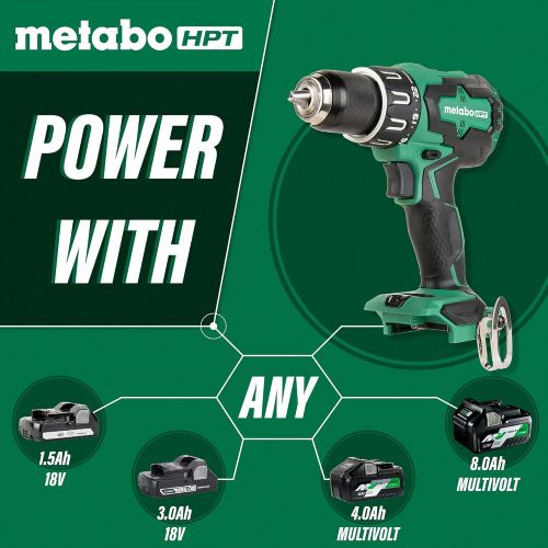  Metabo HPT 18V Cordless Brushless Driver Drill | Tool Only - No Battery | Built-in LED Light, 1/2-Inch Keyless All-Metal Chuck, Lifetime Tool Warranty | DS18DBFL2Q4