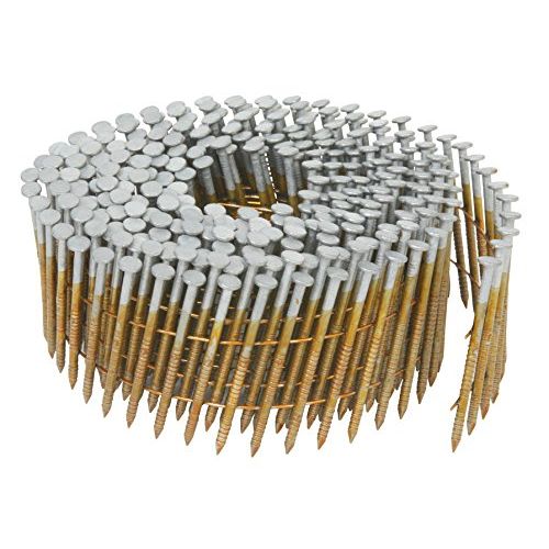  Metabo HPT Hitachi 13369 2-1/2-Inch x 0.092-Inch Full Round-Head Ring Shank Hot-Dipped Galvanized Wire Coil Siding Nails, 3600-Pack
