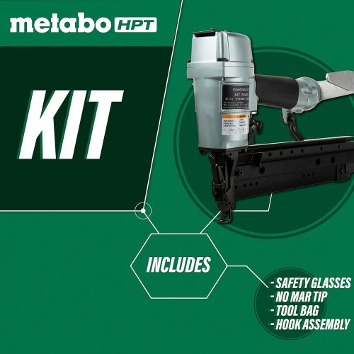  Metabo HPT Pro Finish Nailer, 16-Gauge, Pneumatic, Accepts 1-1/2-Inch to 2-1/2-Inch Straight Finish Nails, High Grade Aluminum and Steel Magazine, (NT65A5)