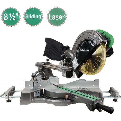  Metabo HPT Sliding Compound Miter Saw, 8-1/2-Inch Blade, Laser Marker, LED Light, 9.5 Amp Motor, Adjustable Pivot Fence, 5 Year Warranty (C8FSHES)