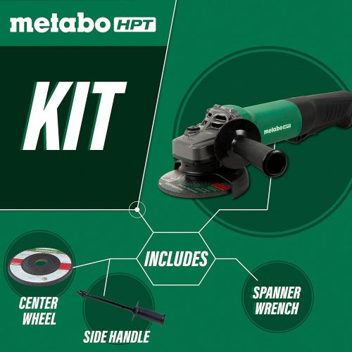  Metabo HPT Angle Grinder, 4.5-Inch, 10.5 Amp, Paddle Switch | G12SE3