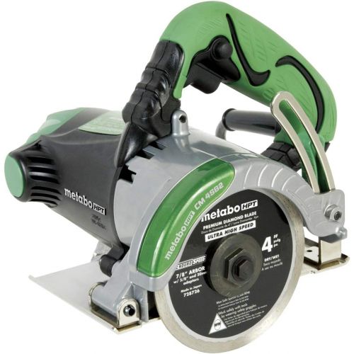  Metabo HPT Masonry Saw, Dry Cut, 4-Inch Diamond Blade, 11.6-Amp Motor, 1-3/8 Max Cutting Depth, Cuts Pavers, Concrete, Tile & More (CM4SB2)