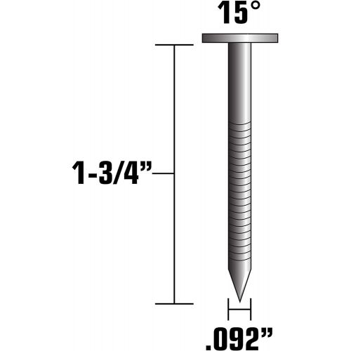  Metabo HPT 1-3/4 Inch Full Round Head Wire Coil Siding Nails| 3,600 Count | 13363HPT