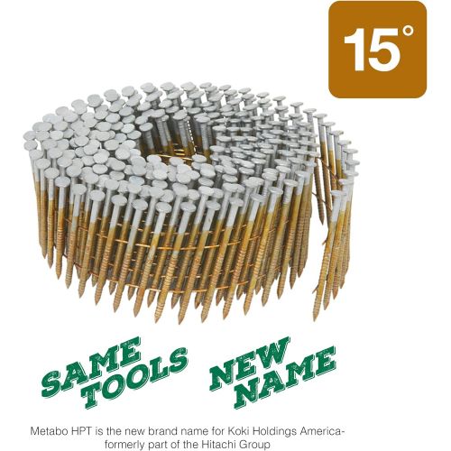  Metabo HPT 1-3/4 Inch Full Round Head Wire Coil Siding Nails| 3,600 Count | 13363HPT