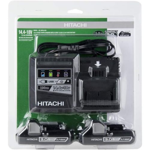  Metabo HPT Hitachi UC18YSL3S Compact 18V 3.0Ah Lithium Ion Battery (2 Pack)