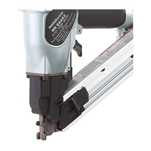  Metabo HPT 2-1/2-Inch Strap-Tite Fastening System Strip Nailer | Pneumatic | Accepts 1-1/2 and 2-1/2 Nails | Metal Connector | NR65AK2