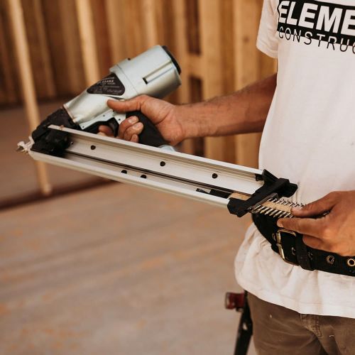  Metabo HPT 2-1/2-Inch Strap-Tite Fastening System Strip Nailer | Pneumatic | Accepts 1-1/2 and 2-1/2 Nails | Metal Connector | NR65AK2