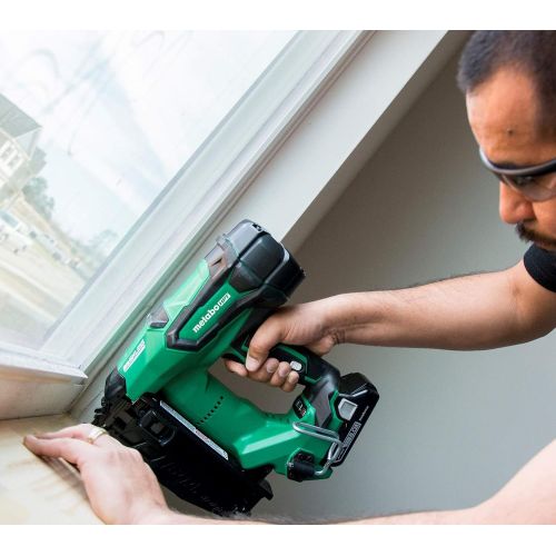  Metabo HPT Cordless Finish Nailer Kit, Unique Air Spring Drive System, 18V - 3.0 Ah Lithium Ion Battery, Brushless Motor, 16 Gauge, Lifetime Tool Warranty (NT1865DMS)