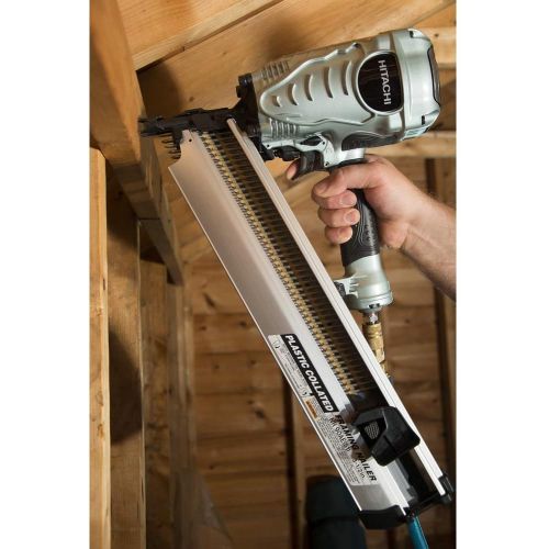  Metabo HPT Hitachi NR90AES1 Framing Nailer, 2-Inch to 3-1/2-Inch Plastic Collated Full Head Nails, 21 Degree Pneumatic, Selective Actuation Switch, 5-Year Warranty (Discontinued by the Manufa