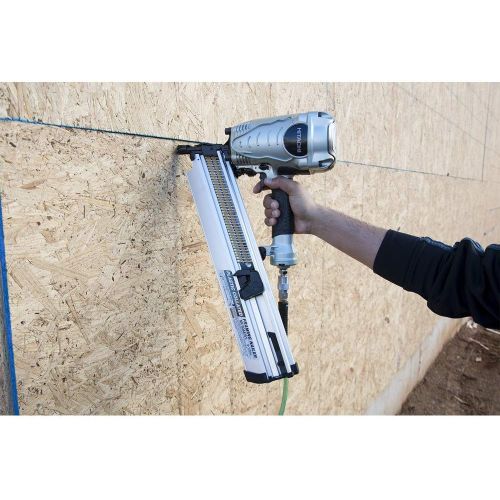  Metabo HPT Hitachi NR90AES1 Framing Nailer, 2-Inch to 3-1/2-Inch Plastic Collated Full Head Nails, 21 Degree Pneumatic, Selective Actuation Switch, 5-Year Warranty (Discontinued by the Manufa