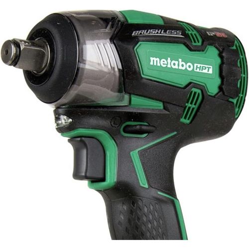  Metabo HPT 18V Cordless Impact Wrench | 225-LBS of Torque | 1/2 Square Drive | IP56 Compliant | LED Light | 4-Stage Electronic Speed Switch | Brushless | Tool Only - No Battery | W