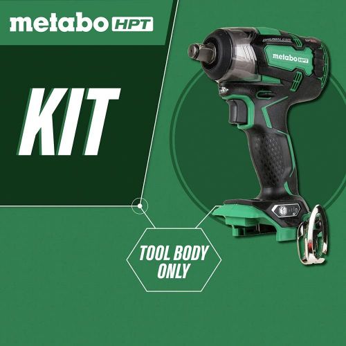  Metabo HPT 18V Cordless Impact Wrench | 225-LBS of Torque | 1/2 Square Drive | IP56 Compliant | LED Light | 4-Stage Electronic Speed Switch | Brushless | Tool Only - No Battery | W