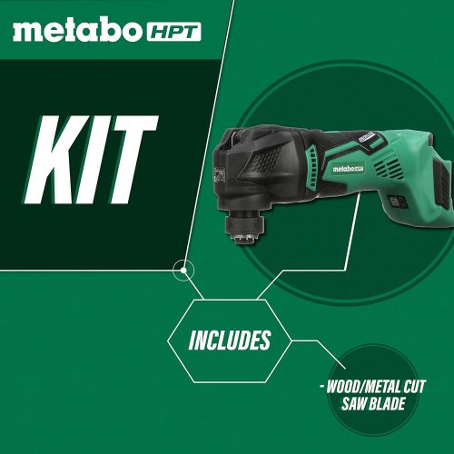  Metabo HPT Cordless Oscillating Multi-Tool | 18V Brushless Motor | Variable Speed Mode Functions | Tool-less Blade Change | Lifetime Tool Warranty | Bare Tool - No Battery (CV18DBL