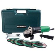 Metabo HPT Angle Grinder | 4-1/2-Inch | Includes 5 Grinding Wheels & Hard Case | 6.2-Amp Motor | Compact & Lightweight | G12SR4