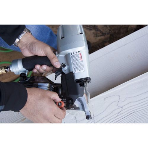  Metabo HPT Coil Siding Nailer, 1-1/2 inch to 2-1/2 inch Siding Nails, Side load, Tilt Bottom Magazine (NV65AH2)