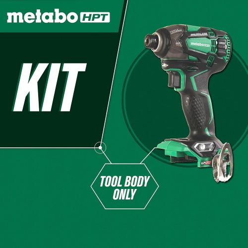  Metabo HPT 18V Cordless Impact Driver, Triple Hammer Technology, Powerful 1, 832 In/Lbs Torque, Variable Speed Trigger, IP56 Compliant, LED Light, Tool Only (WH18DBDL2Q4)