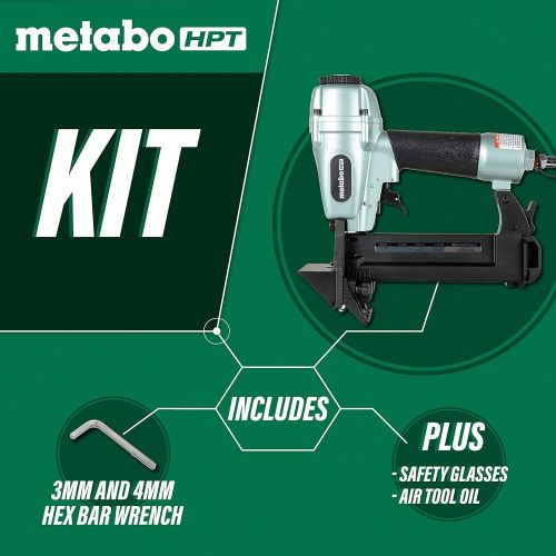  Metabo HPT Flooring Stapler | 18 Gauge | 1/4” Crown Staples | 1/2” to 1-9/16” Length | Pneumatic | 5 Year Professional Warranty | N4004AB