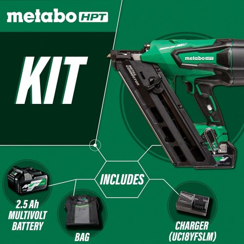  Metabo HPT 36V MultiVolt Cordless Metal Connector Nailer | Includes Battery and Charger | NR3665DA