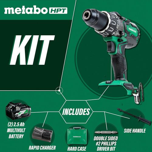  Metabo HPT 36V MultiVolt Cordless Hammer Drill Kit with Batteries and Charger | DV36DAG