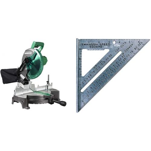  Metabo HPT C10FCGS Compound Miter Saw & Swanson Tool Co S0101 7 Inch Speed Square Tile