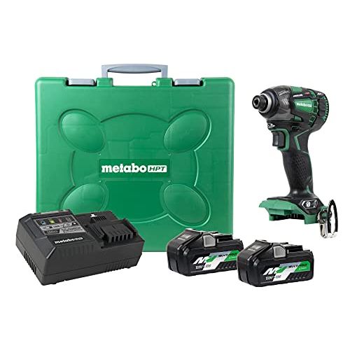  Metabo HPT 36V MultiVolt Triple Hammer Cordless Impact Driver Kit | Two Batteries and Charger | WH36DBG