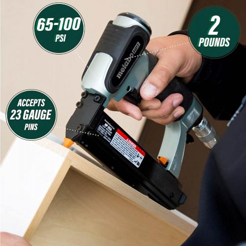  Metabo HPT Pin Nailer Kit, 23 Gauge, Pin Nails - 5/8 to 1-3/8, No Mar Tip - 2, Depth Adjustment, 5-Year Warranty (NP35A)