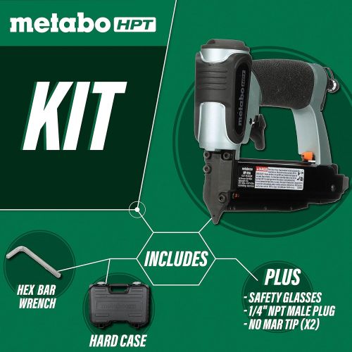  Metabo HPT Pin Nailer Kit, 23 Gauge, Pin Nails - 5/8 to 1-3/8, No Mar Tip - 2, Depth Adjustment, 5-Year Warranty (NP35A)