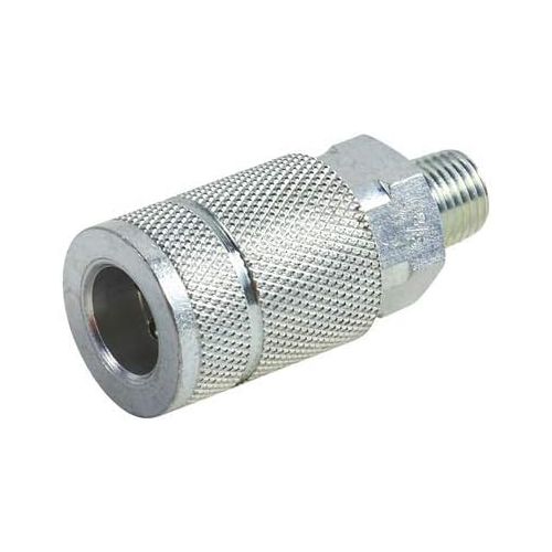  Metabo HPT Automotive Air Coupler, 3/8 Body Size, Zinc Plated Steel, 1/4 Male Thread Size (115309M)