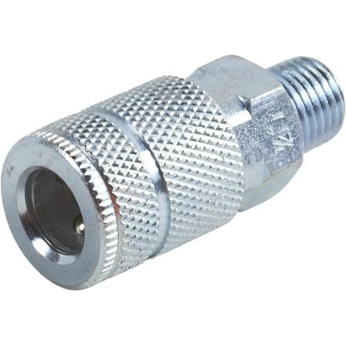  Metabo HPT Automotive Air Coupler, 1/4 Body Size, Zinc Plated Steel, 1/4 Male Thread Size (115331M)