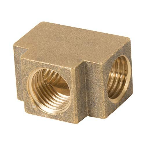  Metabo HPT Tee Splitter, 3 x 1/4-Inch, Female, Brass (115179M)