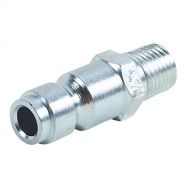 Metabo HPT Automotive Air Plug, 3/8 Body Size, Zinc Plated Steel, 1/4 Male Thread Size (115305M)