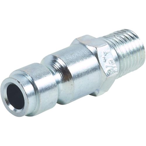  Metabo HPT Automotive Air Plug, 3/8 Body Size, Zinc Plated Steel, 1/4 Male Thread Size (115305M)