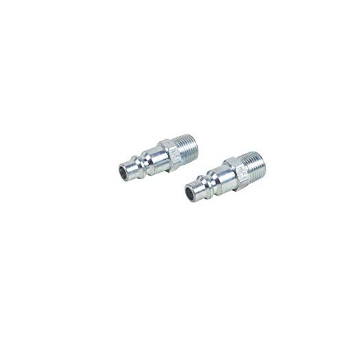  Metabo HPT Industrial Air Plug Set, 3/8 Inch Body Size, 3/8 Inch NPT Male Threads Size, Zinc Plated Steel, 2-Pack (115322M)