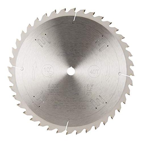  Metabo HPT Miter Saw Blade 10-Inch 40 Teeth Tungsten Carbide Tipped ATB 5/8 Arbor 310878M