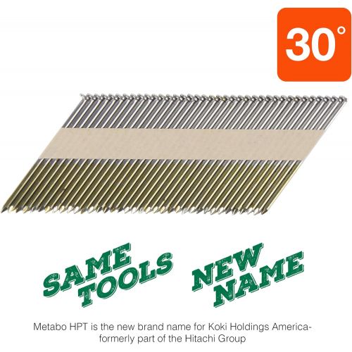  Metabo HPT 3 Inch 30 Degree Clipped Head Paper Collated Nail 2,500 Count 15105HPT