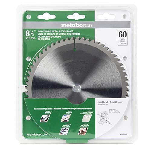  Metabo HPT 998864M 60-Teeth Tungsten Carbide Tipped 8-1/2 Tcg 5/8 Arbor Finish Saw Blade