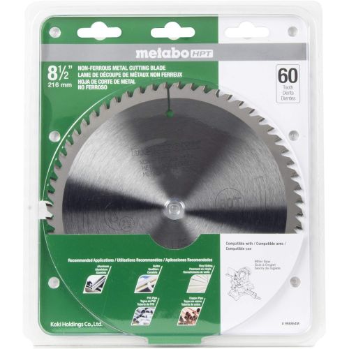  Metabo HPT 998864M 60-Teeth Tungsten Carbide Tipped 8-1/2 Tcg 5/8 Arbor Finish Saw Blade