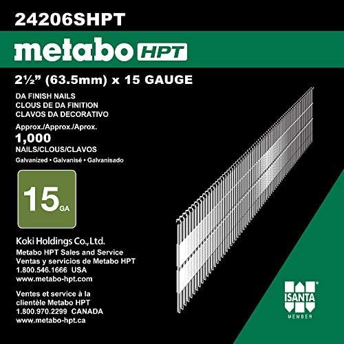  2-1/2 Inch 15 Gauge Finish Nails 1,000 Count Metabo HPT 24206SHPT