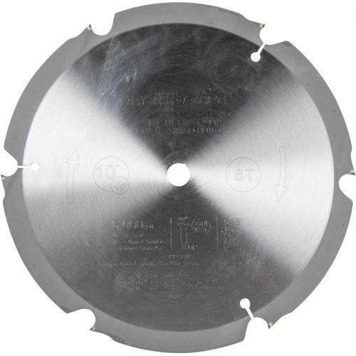  Metabo HPT Miter Saw/Table Saw Blade, 10-Inch, Fiber Cement Blade, 6-Tooth, Polycrystalline Diamond Tips (18108M)