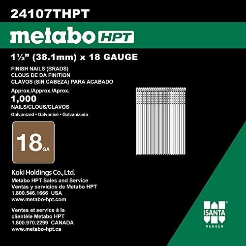  Metabo HPT 1-1/2 Inch 18 Gauge Brad Finish Nails 1,000 Count 24107THPT