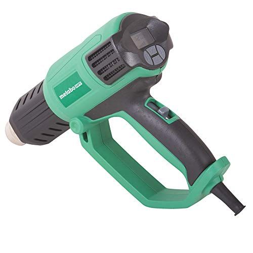  Metabo HPT Heat Gun, Variable Heat & Fan Settings, LCD Display, Includes Glass Protector Nozzle, Spreader Nozzle, Hook Nozzle, Concentrator Nozzle, Handheld Scraper, Storage Case (