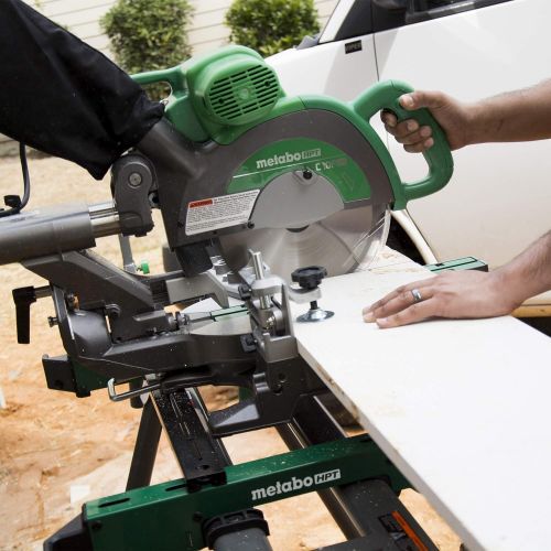  [아마존베스트]Metabo HPT C10FSBS 10 Sliding Compound Miter Saw, Double-Bevel, Electronic Speed Control, 12 Amp Motor, Electric Brake Feature, 5-Year Warranty