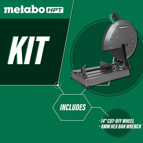  Metabo HPT Metal Chop Saw, 14-Inch Cut-off Wheel, Portable and Lightweight, Powerful 15-Amp Motor (CC14SFS)