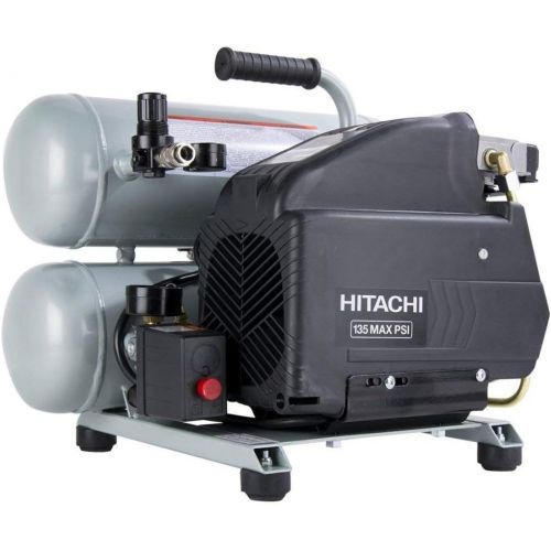  Hitachi EC99S 4-Gallon Portable Electric Twin Stack Hot Dog Air Compressor