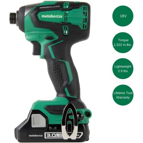  Hitachi WH18DBFL2S 18V Cordless COMPACT Lithium-Ion Brushless 1, 522 in-lbs. Impact Driver Kit