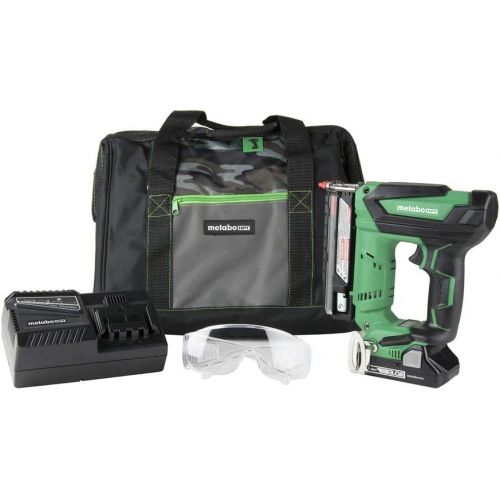  Hitachi NP18DSAL Cordless 23 Gauge Pin Nailer Kit, 18V, Compact 3.0 Ah Lithium Ion Battery, No Push Safety Nose Tip