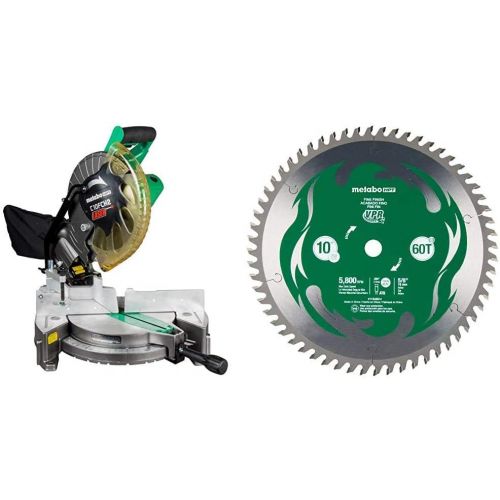  Hitachi C10FCH2 15-Amp 10-inch Single Bevel Compound Miter Saw with Laser Marker