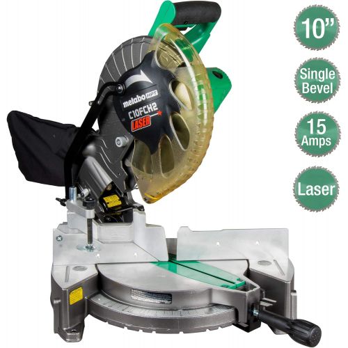  Hitachi C10FCH2 15-Amp 10-inch Single Bevel Compound Miter Saw with Laser Marker